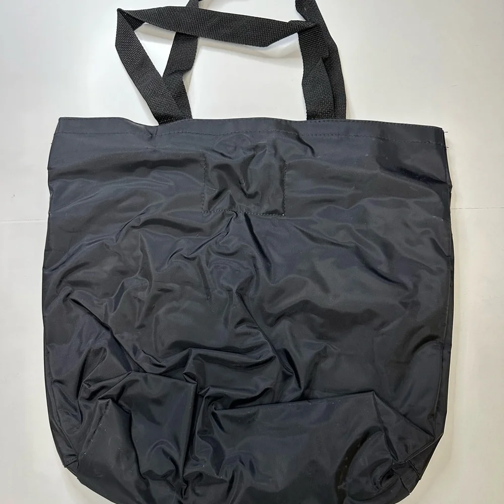Harley-Davidson University Black Tote Bag With Front Zipper Gold Accent Logo‎